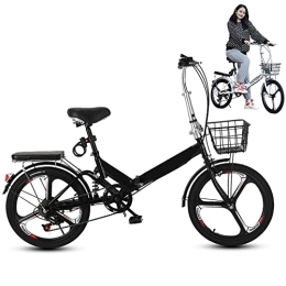 XYYYM  XYYYM Lightweight Alloy Folding City Bike 20inch Men And Women Adult Ultra-light 6-speed Variable Speed Portable Folding Bicycle, Helical Shock Absorber, Alloy One-piece Wheels