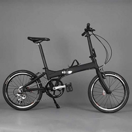 XZM Folding Bike XZM 20 inch folding bike with brakes bike 8 speeds 20 inch mini bicycle Aluminum Alloy frame Folding, Black, 20inch