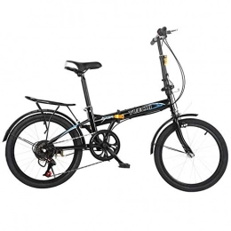 XZM Bike XZM 20in 7 Speed ​​City Folding Mini Compact Bike Bicycle Commuters, Black