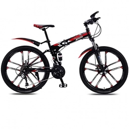Y DWAYNE Bike Y DWAYNE Folding Mountain Bike for Adults, 30-Speed Mountain Bike - 26 '' Foldable Adult Bicycle - Folding Mountain Bike - Double Disc BrakesBrakes - Bike for Men and Women