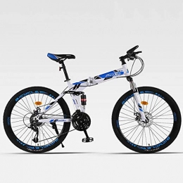 Y-PLAND Bike Y-PLAND 26 Inch Foldable Bicycle, Folding Bike for Ladies and Men, Folding Bike for Adults Suitable for Men Women Maximum Load 200Kg.-Blue_26 inches