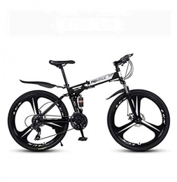 Y&XF Bike Y&XF Adult mountain bike 26 inch Folding Bike, Box High Carbon Steel, Bikes MTB Full Suspension, Dual disc brake pedals PVC, Black, 24 speed