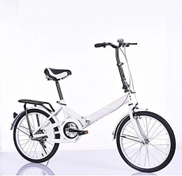 YALIXI Bike YALIXI Foldable bicycle 20 inch folding car student car fast folding car high carbon steel frame, White