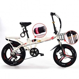 JIAWYJ Folding Bike YANGHAO-Adult mountain bike- Adult Folding Bicycle Lightweight Unisex Men City Bike 19-inch Wheels Aluminium Frame Ladies Shopper Bike with Adjustable Handlebar & Seat, 6 speed, Disc brake YGZSDZXC-04