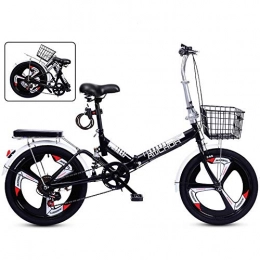 LIXBB Bike YANGHAO- Folding Bicycle Women's Adult Ultralight Variable Speed Portable Light Mountain Bike Adult Male 20 inch Small Bicycle, A, 20 Inches OUZDZXC-9 (Color : Black, Size : 16 Inches)