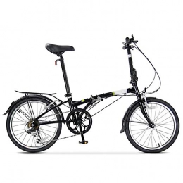 YANGMAN-L Bike YANGMAN-L 20" Folding Bike, ​​City Folding Mini Compact Bike Bicycle Urban Commuter with Back Rack, Black