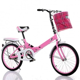 YANGMAN-L Bike YANGMAN-L 20-Inch Folding Speed Bicycle, Student Folding Bike for Men And Women Folding Bicycle Damping Bicycle, Pink