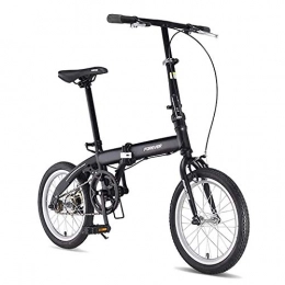 YANGMAN-L Folding Bike YANGMAN-L Folding Bikes, 16 Inch Adult Folding Bicycle Ultra Light Portable Bicycle Male and Female Students Bicycle, Black