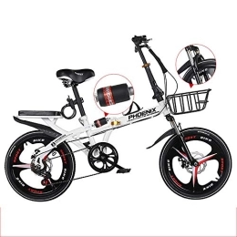 YANGSANJIN Folding Bike YANGSANJIN Folding Bike, 20inch 6 Speed Portable Bikes, Double Disc Brake Mountain Bicycle Urban Commuters for Adult Teens, 3 Color
