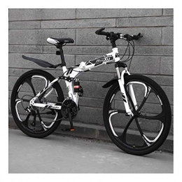 YCHBOS Bike YCHBOS 24 / 26 Inch Adult Full Suspension Mountain Bike, 27-speed Variable Speed Folding Bicycle for Men, Double Layer Aluminum Alloy Wheels, with Disc BrakesA-26 inch