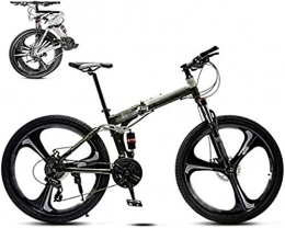 YDHBD Folding Bike YDHBD 26'' MTB Bicycle, Unisex Folding Bike, Off-Road Variable Speed Bikes, 30-Speed Gears Foldable Mountain Bike for Men And Women, Double Disc Brake, B
