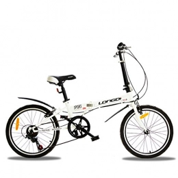 YEARLY Folding Bike YEARLY Adults folding bicycles, Foldable bikes Variable speed Student Small wheel Gift bike Foldable bicycle-White 20inch