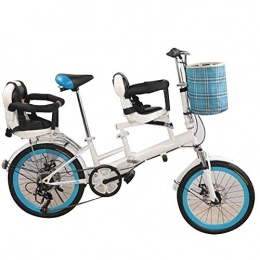 YEDENGPAO Folding Bike YEDENGPAO 20" New Folding Ladies Shopper City Bicycle Bike, Parent-Child Bicycle, Double V Brake High Carbon Steel City with Baby Bicycle Mother And Child Bicycle Parent-Child Bike
