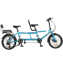 YGuoMing Folding Bike YGuoMing 20 Inch Bikes for Adults, city Tandem Folding Bicycle, Variable Speed Bike Riding Couple Entertainment Universal Wayfarer, Foldable Disc Brake Travel Bikes