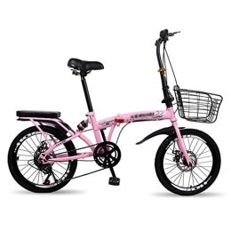 YICOL Bike YICOL Folding Bike 20 Inch, 6 Speed Bicycle, Damping for Students Adult (Black / White / Blue / Pink)