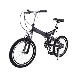 Yivise Bike Yivise Lightweight Mini Folding Bike Small Portable Bicycle Adult Student 20 Inch(Black)