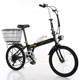 YLJYJ Bike YLJYJ Folding Bicycle, 20 Inches Portable Folding Two-Wheel Mini Pedal Car Aluminum Alloy Frame Light Folding City Bicycle Adult Student(Exercise bikes)