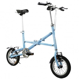 YOUSR Bike YOUSR Folding Bicycle-Folding Car 12 Inch V Brake Speed Bicycle Male and Female Children Bicycle Student Bicycle Blue