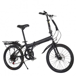YOUSR Bike YOUSR Folding Bike, Large for City REIT and Pendulum, with Low Step-through Steel Frame, Single Speed Drive, Front and Rear Fender, Black
