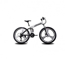 YOUSR Folding Bike YOUSR Senior LeisureMountain Bike Folding Bicycle, 26 Inch 27 Speed Variable Speed Off-road Double Disc Brake Double Shock Absorption Adult Outdoor Riding