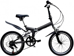 YPLDM Bike YPLDM Durable bicycles, folding bicycles, 20-inch small portable aluminum alloy frames with disc brakes, variable speed bicycles, Black