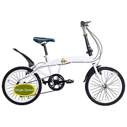 YSHUAI Bike YSHUAI 20 Inch Single Speed City Folding Bike, Folding Bike Leisure Folding Bikes Folding Bicycle Mini Compact Bike for Students, Office Worker, Men And Women