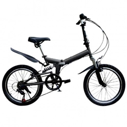 YueLove Folding Bike YueLove 20 Inch Lightweight Mini Folding Mountain Bike, Women Men Small Portable Road Bicycle, Adult Student Travel Outdoor Bicycle Student Adjustable Bicycle