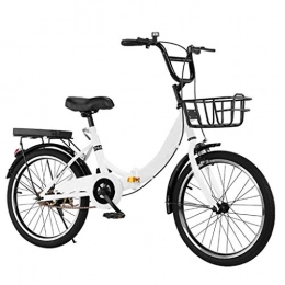 YUHT Folding Bike YUHT Cruiser Bike With Rear Shelf, Big Basket, 6-Speed Teens Folding Bikewomens Bicycle Comfort Bike For Men, adult Commuter (Color : Blue, Size : 26") Unicycle
