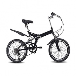 YUN&BO Bike YUN&BO Folding Bicycle, Ultra Light Variable Speed Portable Adult 20 Inch, Student Male Bicycle Folding Bicycle Bike, Black