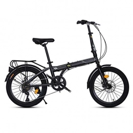 YUN&BO Folding Bike YUN&BO Folding Bicycles, 20-Inches 7-Speed Mountain Bike for Outdoor Cycling Travel Work Out And Commuting, Off-Road Bicycle Shock Absorption