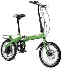 YUNLILI Folding Bike YUNLILI Multi-purpose PING Kids' Bikes Children's Folding Bike 16-inch Student Folding Bicycle Girl 6-12 Year Old Bicycle Outdoor Suitable for children Orange (Color : Green)