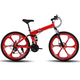Yunyisujiao Bike Yunyisujiao 24”26”inch Outdoor Variable Speed Folding Mountain Bike, Dual Disc Brakes Variable Speed Outroad Bicycles, Fat Tire Road Bikes For City Riding