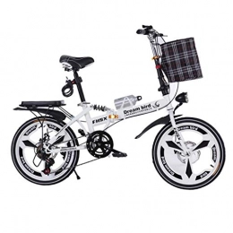 Yunyisujiao Bike Yunyisujiao Bicycle Folding Shifting Disc Brakes 20 Inch Shock Absorption Unisex Ultralight Portable Folding Bicycle (Color : BLACK, Size : 150 * 35 * 100CM)