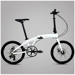 YUNZHIDUAN Folding Bike YUNZHIDUAN 20” Folding Bike, Lightweight Urban Commuters Cycle, 8-Speed with Mechanical Disc Brake, Aluminum Alloy Frame, for Adults / Student / Teen