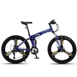YXGLL Bike YXGLL 26inch Mountain Bike Folding Bicycle Students Variable Speed Off-road Shock-absorbing Bicycles (blue 27 speed)