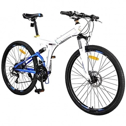 YXY Bike YXY Adults Mountain Bikes, anti-slip bike, Dual Disc Brake 26 inch Travel Bicycle Foldable High Carbon Steel Frame 24 Speed Aluminum Alloy Handlebar