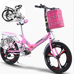 YXYBABA Bike YXYBABA 21 / 26-Inch Folding Speed Bicycle Damping Bicycle MTB Bicycle Dual Disc Brake Folding Bike Adult Car Student Folding Car Men And Women Folding Speed Bicycle Damping Bicycle, Pink, 26 inches