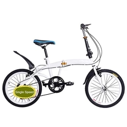 YYSD Folding Bike YYSD City Folding Bike, Leisure 20 inch Single Speed Mini Compact Bicycle for Students, Office Workers, Urban Environment and Commuting to Work