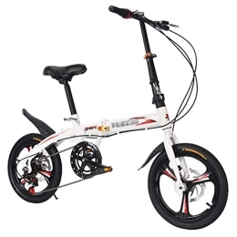 YYSD Bike YYSD Light Weight Folding Bike 16 Inch 7 Speed Shock Absorber Bicycle for Adults Men and Women - Maximum load: 150KG