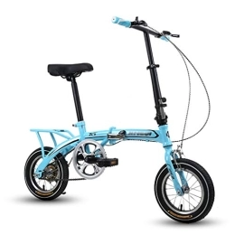 YYSD Folding Bike YYSD Lightweight Mini Alloy Folding City Bike Bicycle, Dual Disc brakes Single speed Bicycle, for Adult Teens Students Office Workers with Back Rack