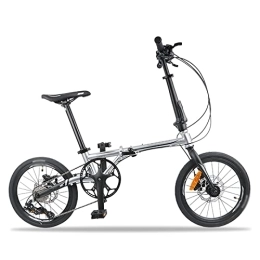 YZDKJDZ Bike YZDKJDZ Adult Folding Bike, 9-speed oil brake chromoly steel folding bike, Lightweight Commuter City Bike, Easy To Install For Adult Unisex, Disc Brake