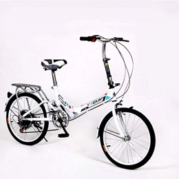Z-LIANG Bike Z-LIANG 20-inch Folding bike 6-speed Cycling Commuter Foldable bicycle Women's adult student Car bike Lightweight aluminum frame Shock absorption-E 110x160cm(43x63inch)