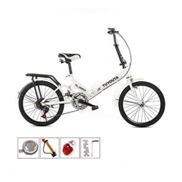 ZBL Bike ZBL 20-Inch Folding 6 Speed Leisure Bicycle Mini Lightweight Bike Small Portable Bicycle