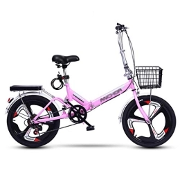 ZDXC Bike ZDXC Folding Mini Bike, 20-Inch Wheels, Variable Speed Bicycle, Adjustable Seat Cycling Bikes, Adult Student Lightweight Bike