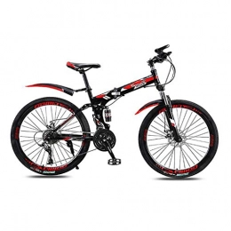 ZDZXC Folding Bike ZDZXC Folding Bike Full Suspension MTB Bikes 26in 21 Speed Bicycle Road Bike with Intelligent Variable Speed Control System Tire Wear and Cushioning