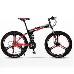 ZDZXC Folding Bike ZDZXC Outroad Mountain Bike For Adult Teens, 26 Inch Bike Mountain Bikes 21 Speed Folding Bicycle Good Shifting Performance Equipped With Shock Absorber Device
