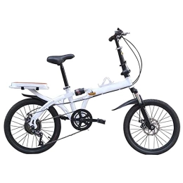 LZQBD Bike ZENGQIANGJING Portable Bicycle Lightweight Folding Bike, Cycling Commuter Foldable Bicycle with Rear Rack for Adult Student, Great for Urban Riding And Commuting, Double Disc Brake ( Size : 16 inch )