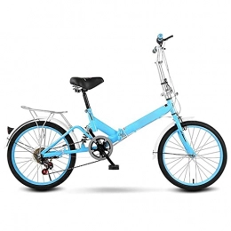 ZHANGAIGUO Bike ZHANGAIGUO Folding Bicycle, 26 Inch Women'S Light Work Adult Ultra Light Variable Speed Portable Adult Small Student Male Bicycle Folding Carrier Bicycle Bike (Color : Blue)