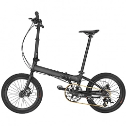 ZHANGOO Folding Bike ZHANGOO 20 Inches Bicycle Black Mountain Bike Folding Bike Anti-skid And Wear Resistant Tires, High Carbon Steel Frame And Comfortable Seat, Suitable For Sports On The Road