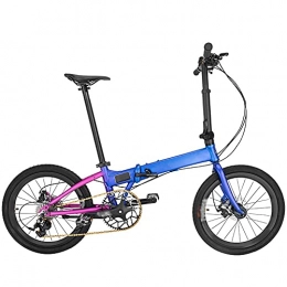 ZHANGOO Bike ZHANGOO 20 Inches Bicycle Mountain Bike Folding Bike Anti-skid And Wear Resistant Tires, High Carbon Steel Frame And Comfortable Seat， Blue Purple